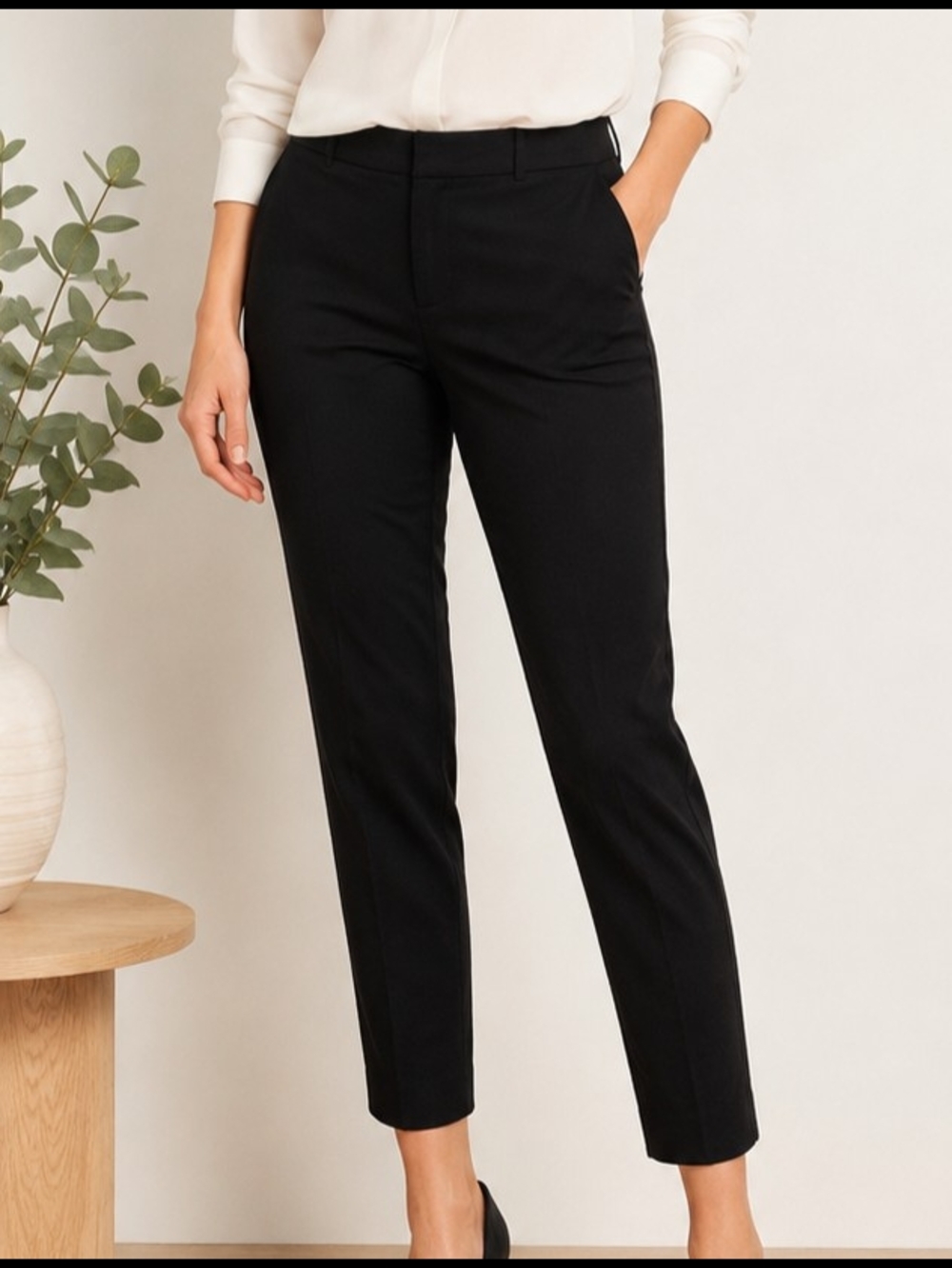 Talbots Chatham Ankle Pants Women Size 6 Black Stretch Career Office